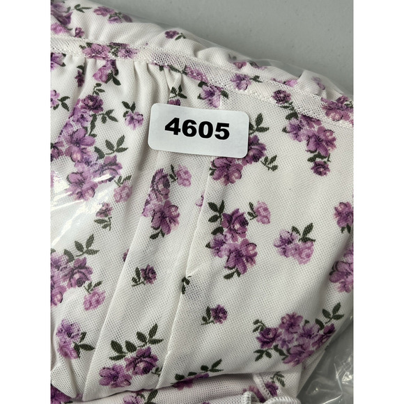 Kirious Mesh Smocked Top Sz Medium Floral Square Neck Cropped Cottage Peasant - Picture 8 of 8